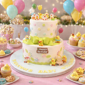BiBo mini balloon cupcake toppers add color to treats.