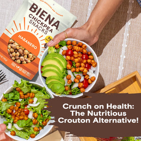BIENA Allergen-friendly, gluten-free, dairy-free chickpeas in USA-made packaging.