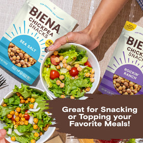 BIENA Chickpea Snacks Barbecue bag: smoky flavor with fiber for fullness