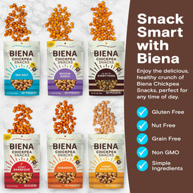 BIENA Chickpea Snacks Habanero bag: spicy kick with plant protein