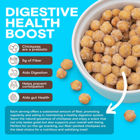 BIENA Chickpeas crisp texture closeup demonstrates a tasty plant-based protein option.