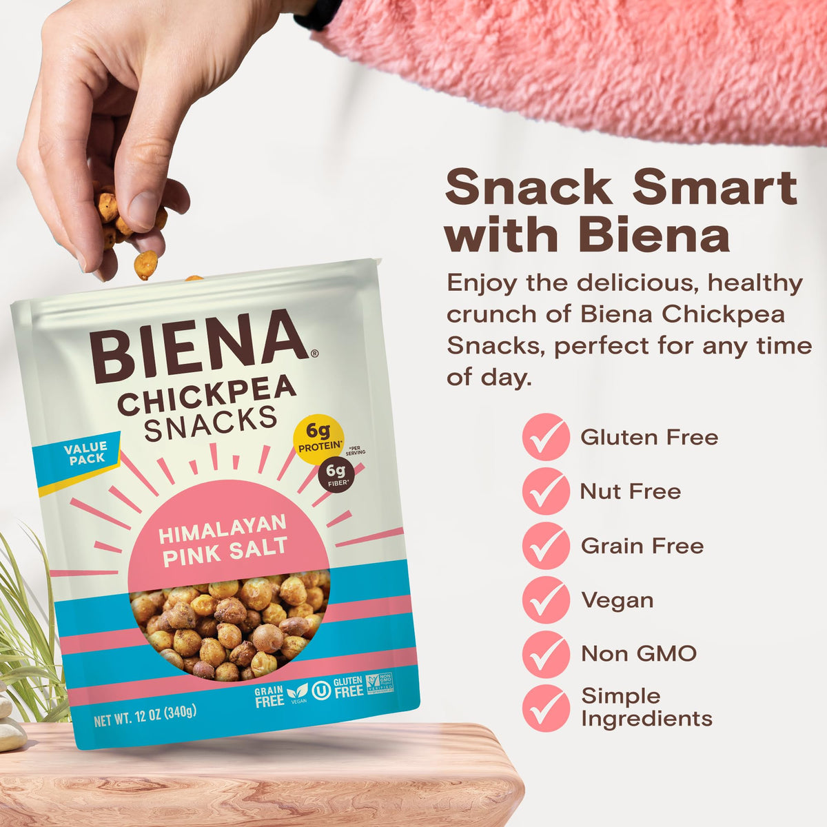 BIENA Chickpeas in on-the-go package for busy days