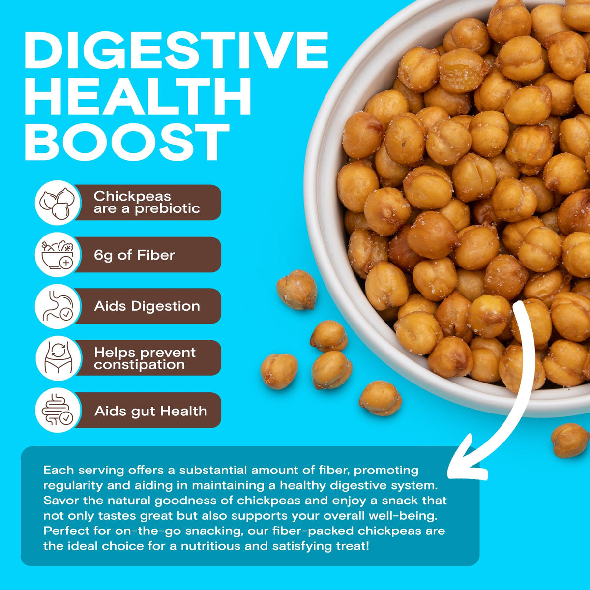 BIENA Chickpea Snacks with Himalayan pink salt for balanced flavor