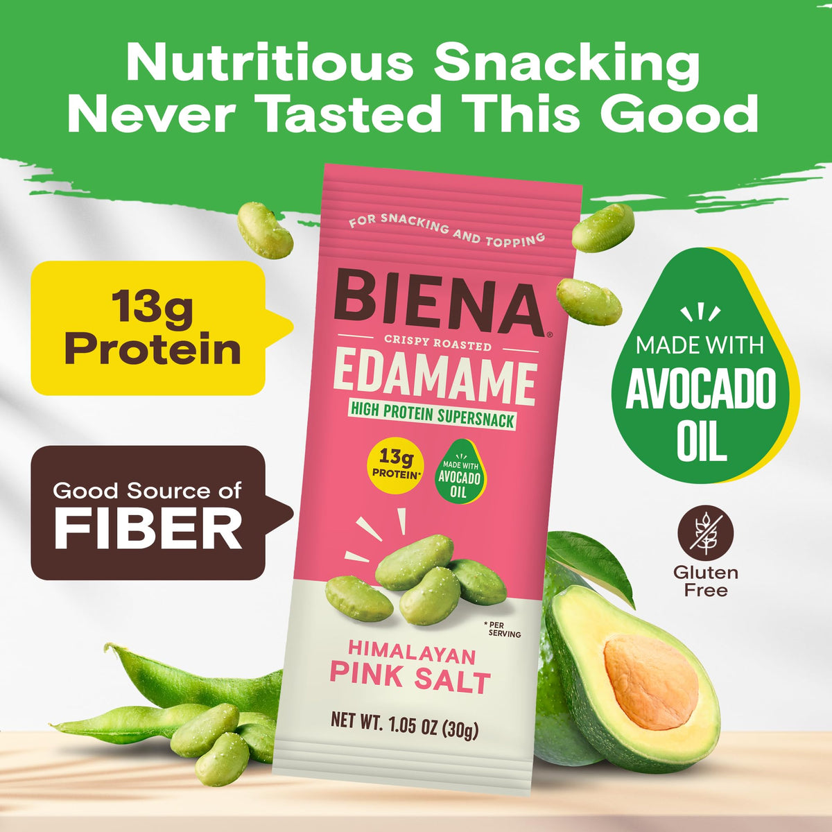 BIENA edamame roasted in avocado oil delivers a rich, crisp texture.
