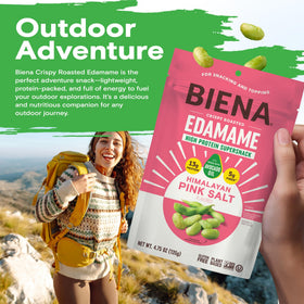 BIENA edamame snack protein-rich treat suitable as salad topper