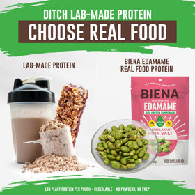 BIENA edamame snack resealable pouch perfect for travel and lunch