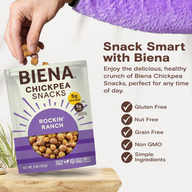 BIENA Gluten-free non-GMO dairy-free chickpeas for allergy-friendly choices