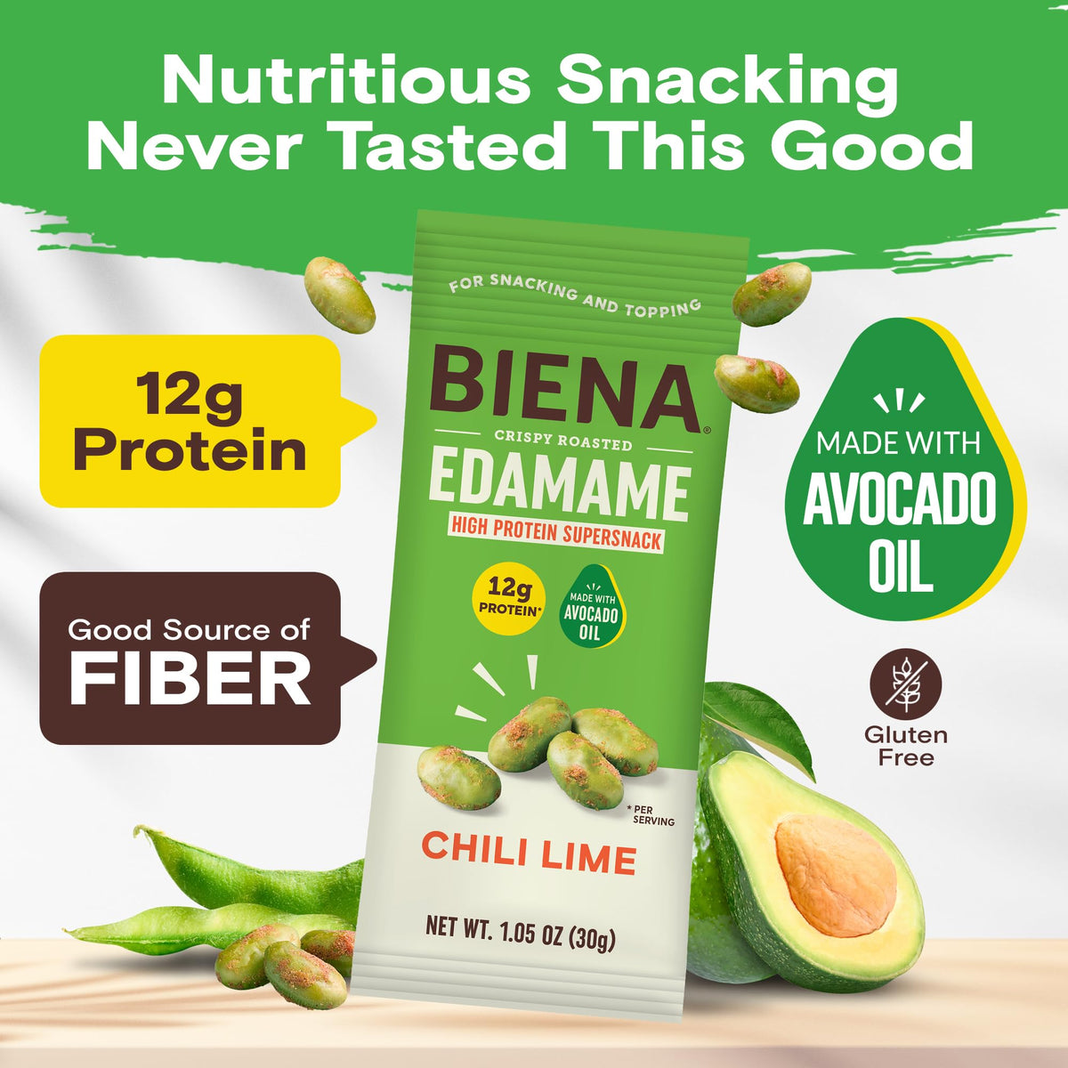 BIENA Portable Snack Pouch Chili Lime ideal for work or travel