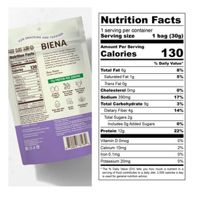 BIENA Ranch edamame packaging for on-the-go use, convenient 3-pack.