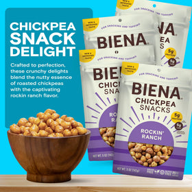 BIENA Re-sealable pack keeps chickpeas fresh between snacks