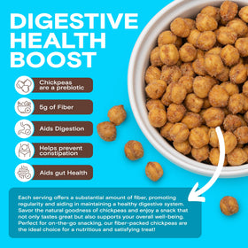 BIENA Rockin’ Ranch chickpeas bag close-up with nutrition label.