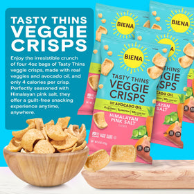 Himalayan pink salt detail on BIENA crisps