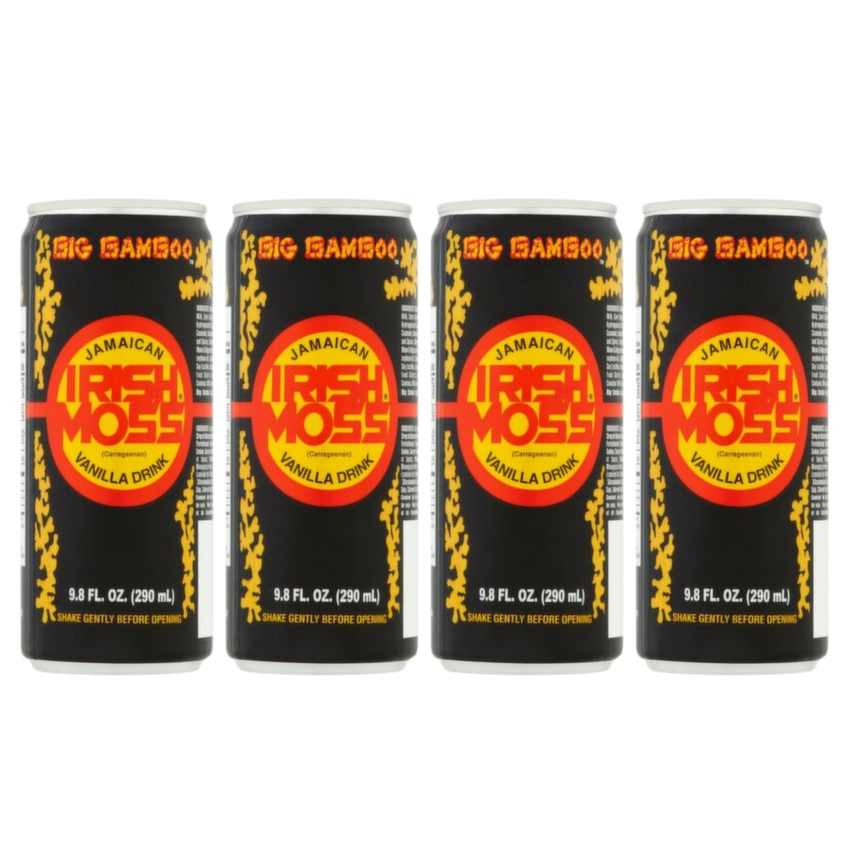 Big Bamboo Jamaican Irish Moss Vanilla Drink bottle reveals creamy texture and vanilla aroma.
