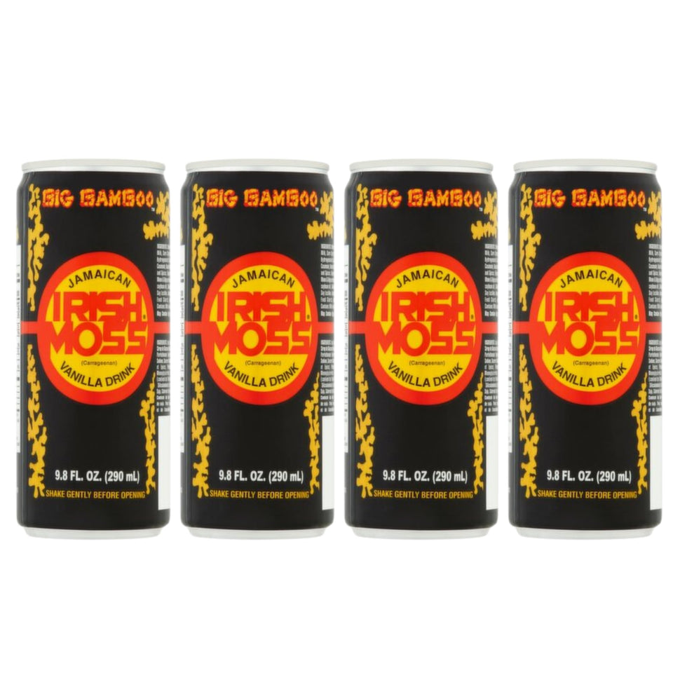 Big Bamboo Jamaican Irish Moss Vanilla Drink bottle reveals creamy texture and vanilla aroma.
