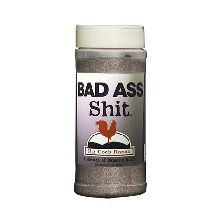 Big Cock Ranch Bad Ass Shit Seasoning jar for bold grilling flavor and tender results