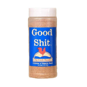 Big Cock Ranch seasoning jar close-up showing texture and color