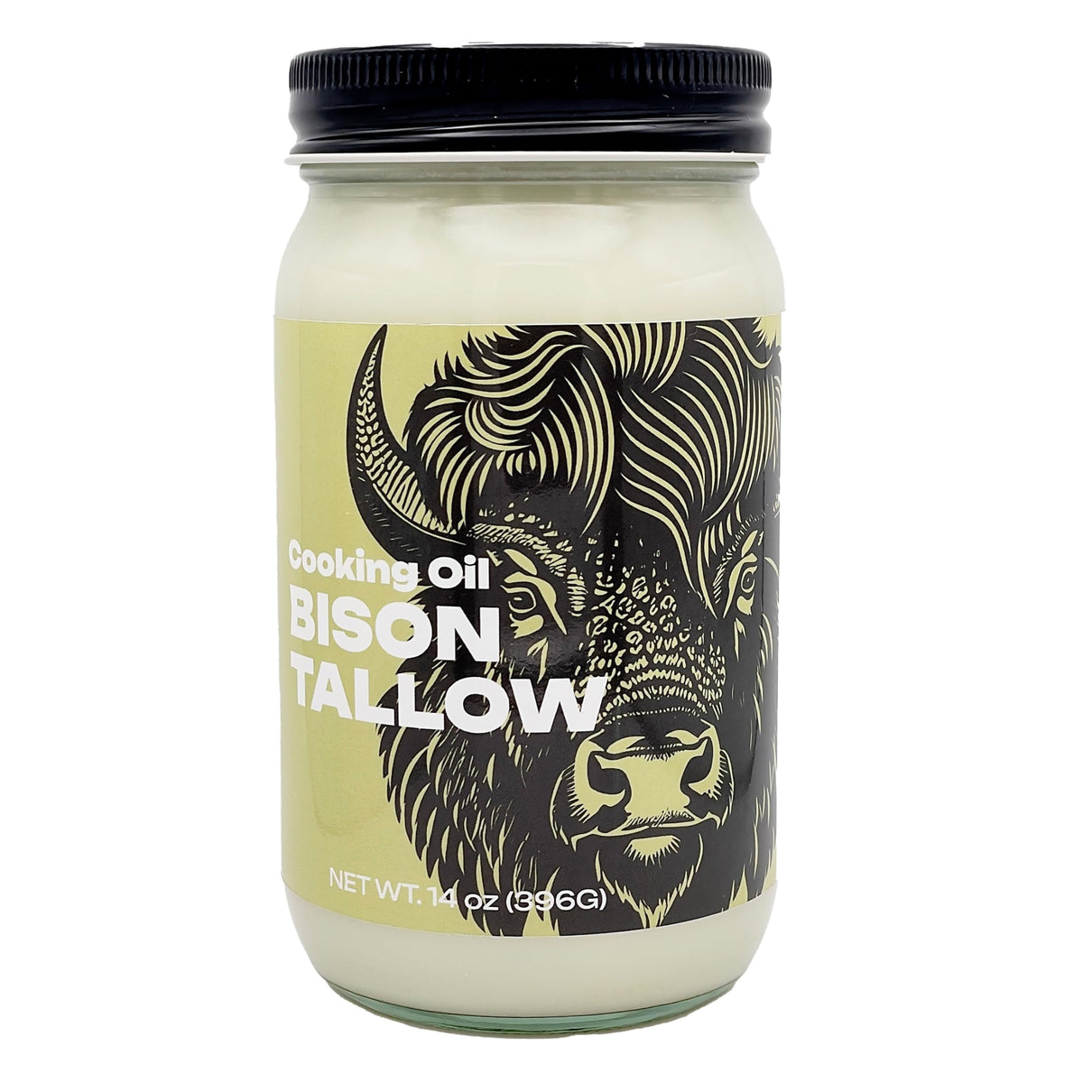 Big Crazy Buffalo bison tallow bottle for versatile cooking with rich flavor.