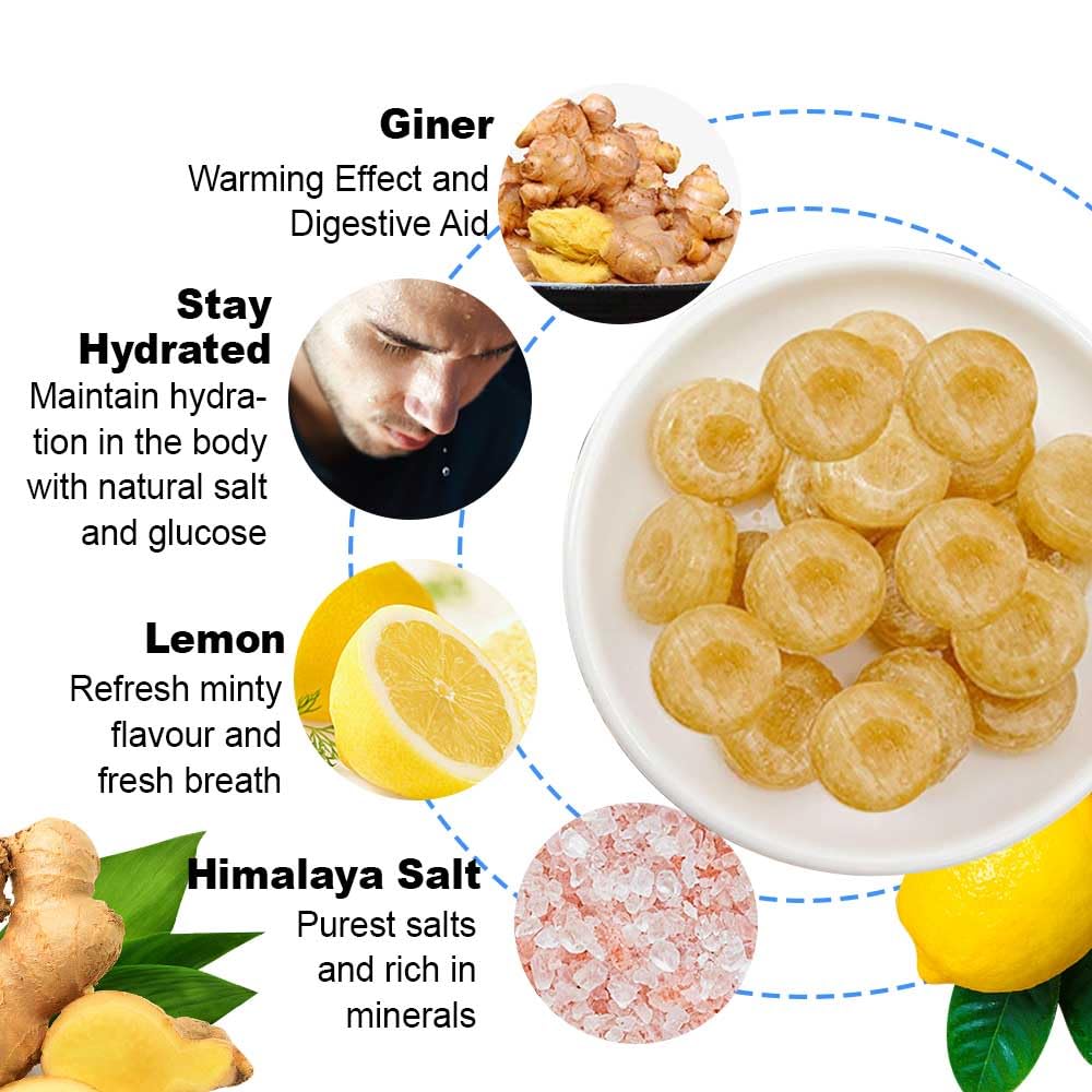 Big Foot Halal sports candy ginger lemon pack ready for workouts.