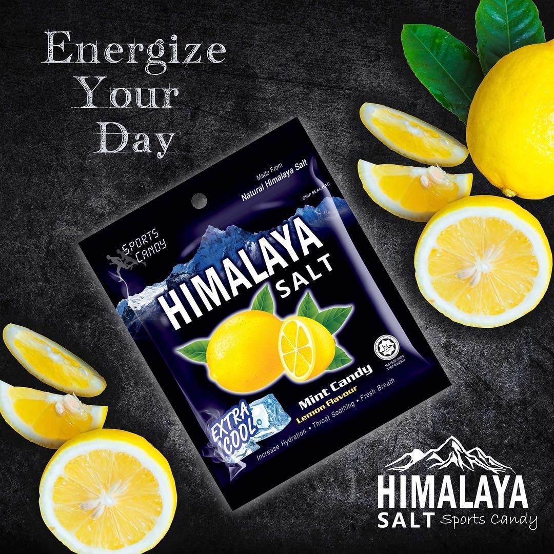 Big Foot Himalayan Salt Mint Candy lemon closeup highlights texture and natural ingredients.