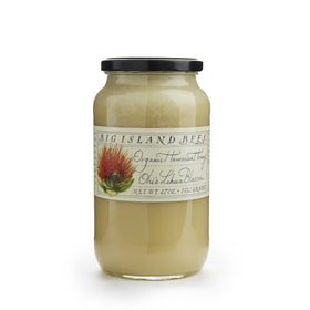 Big Island Bees Ohia Lehua honey jar with a smooth, spreadable texture ideal for tea and toast.
