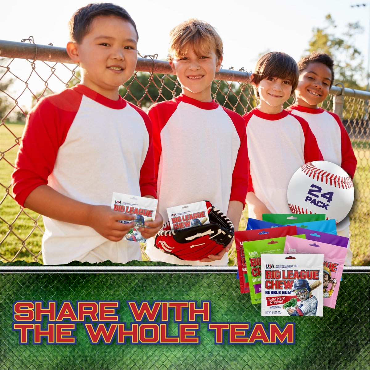 Big League Chew cotton candy flavor packet for nostalgic bites