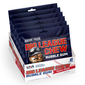 Big League Chew Judge Pack Logo display reinforces brand identity and official baseball gum status.