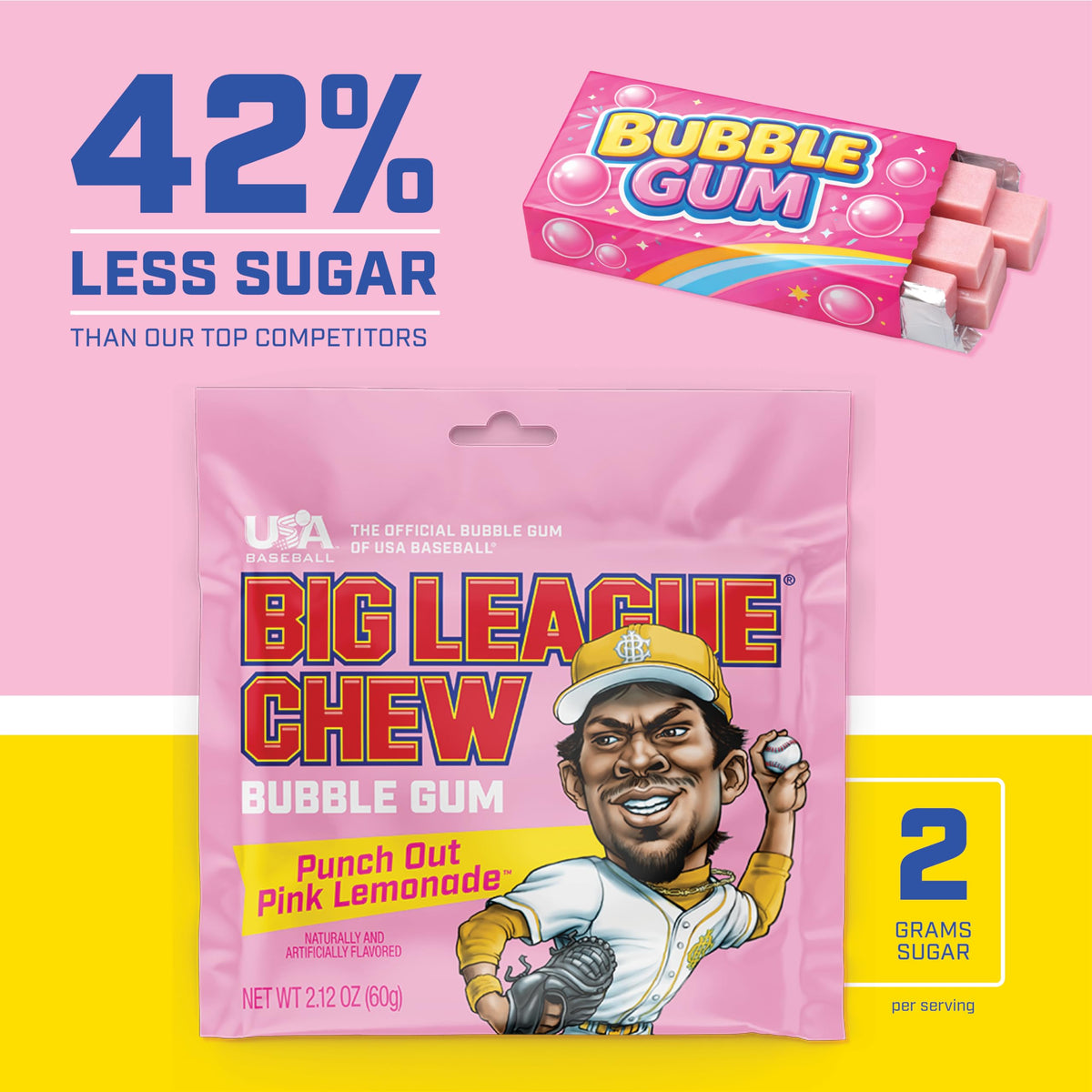 Big League Chew Punch Out Pink Lemonade at concessions stands invites quick snacking