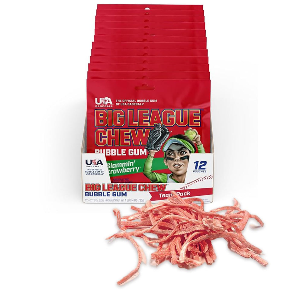 Big League Chew Slammin' Strawberry tray highlights bold flavor for team play
