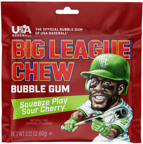 Big League Chew Sour Cherry flavor shot with bold cherry and sour kick.