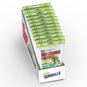 Family sharing Big League Chew Sour Gumballs