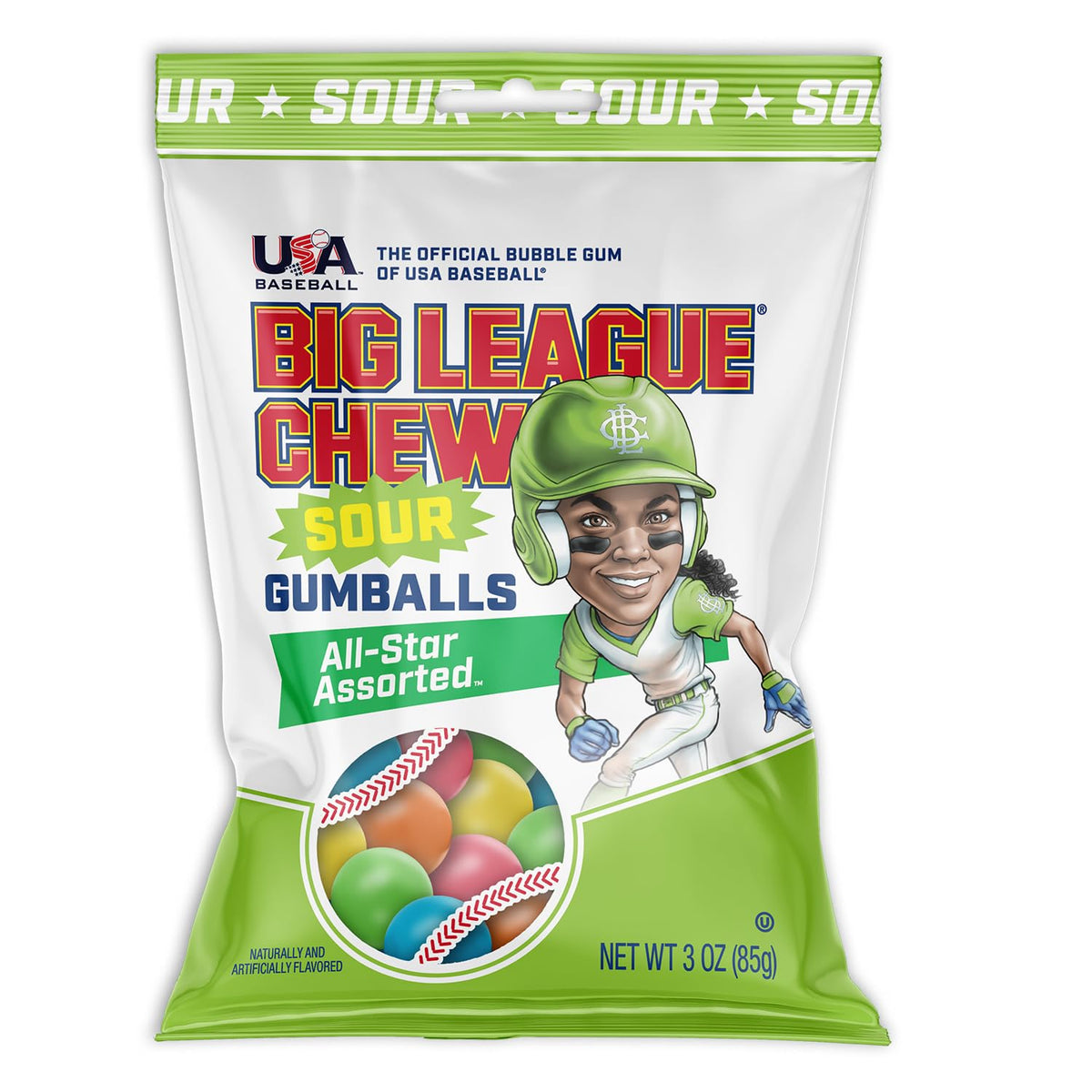 Outdoor summer snacking with Big League Chew sour gumballs