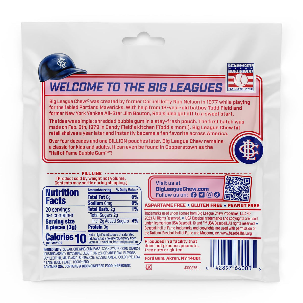 In the dugout, Big League Chew Wild Pitch Watermelon adds quick flavor during innings.