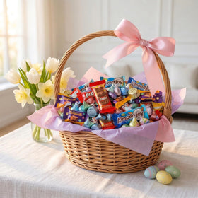 Big Mama Candy candy buffet display with a crowd-pleasing chocolate variety for gatherings.