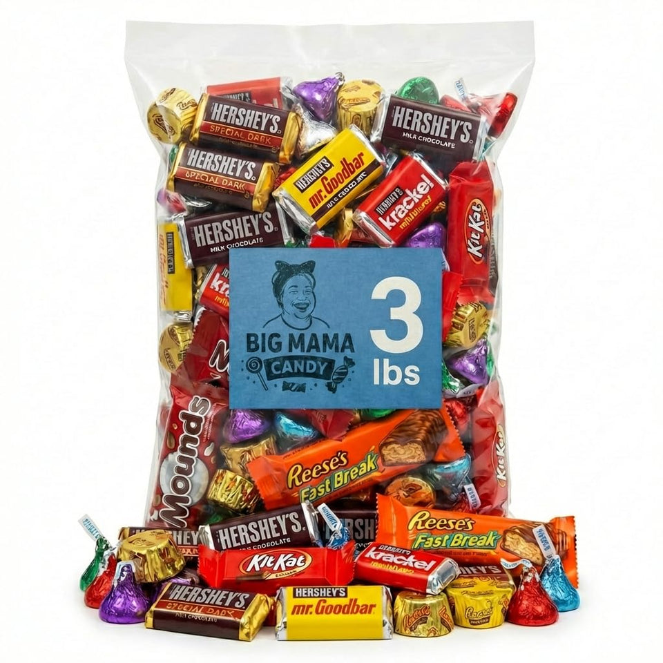 Big Mama Candy deluxe assorted chocolates 3 lb bag for party bowls and sharing