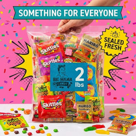 Big Mama Candy mixed gummies, chews, and sours ideal for snack bowls and events.