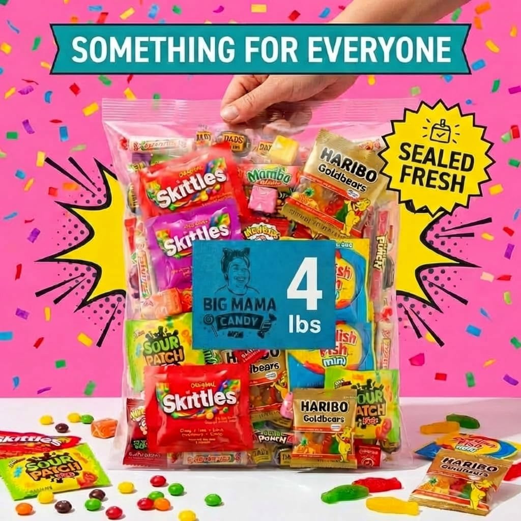 Big Mama Candy party favors variety pack with rich colors for celebrations