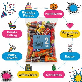 Big Mama Candy peanut butter filled mini bars ideal for snacks and party favors