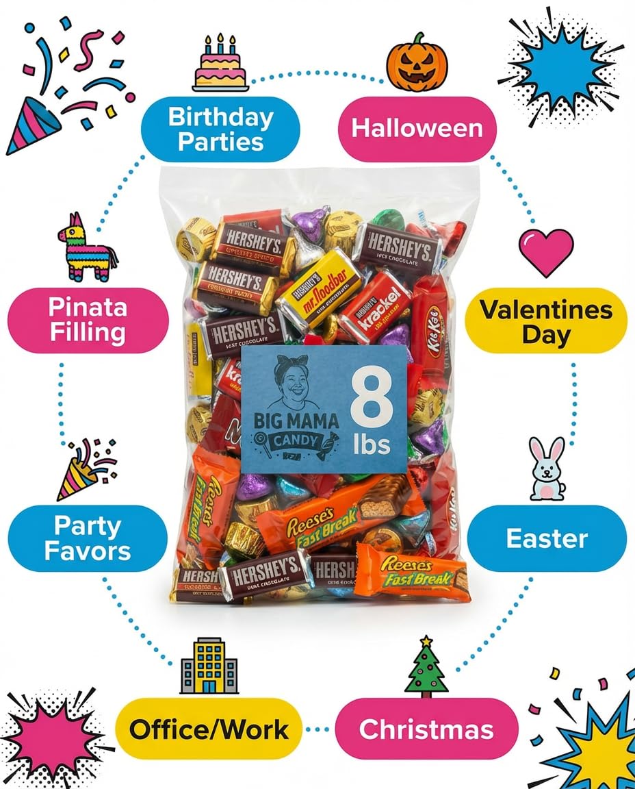 Big Mama Candy pinata-fill chocolates ready for birthday celebrations.