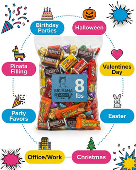 Big Mama Candy pinata-fill chocolates ready for birthday celebrations.