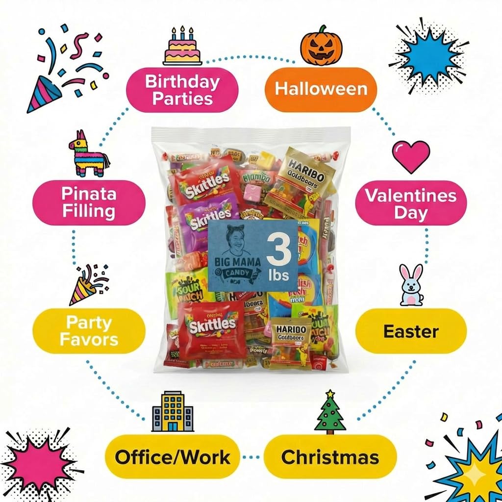 Big Mama Candy variety gummies and chewy selection for festive treats