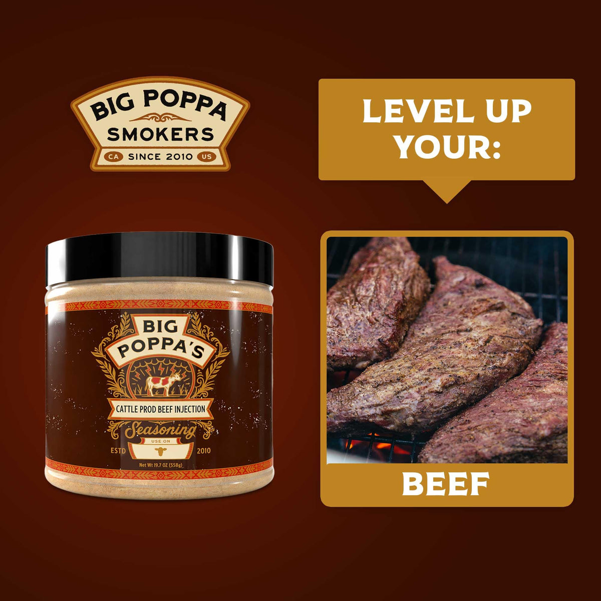 Big Poppa Smokers beef ribs injection setup for thorough saturation