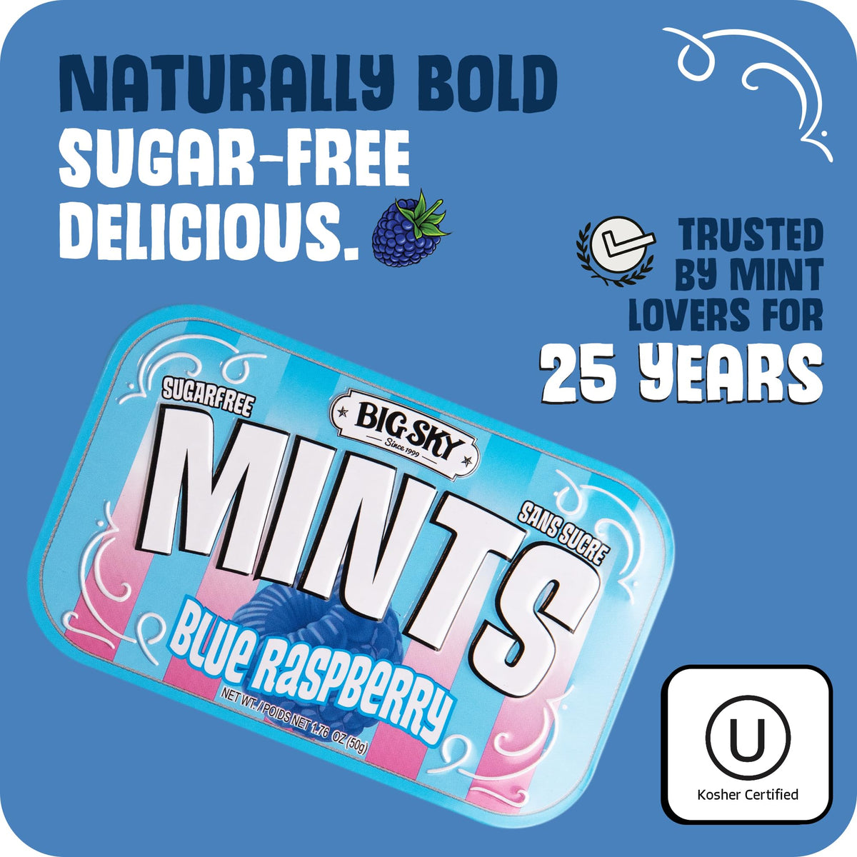 Resealable Big Sky tin on desk offers a quick fruity refresh.