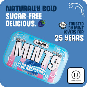 Resealable Big Sky tin on desk offers a quick fruity refresh.