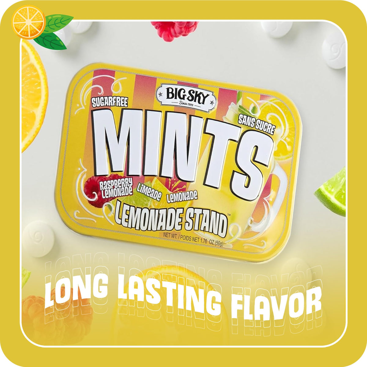 Textured mint close-up from Big Sky Lemonade Stand Mints