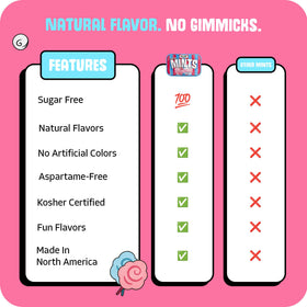 Big Sky Sugar Free Cotton Candy Mints travel kit ideal for flights