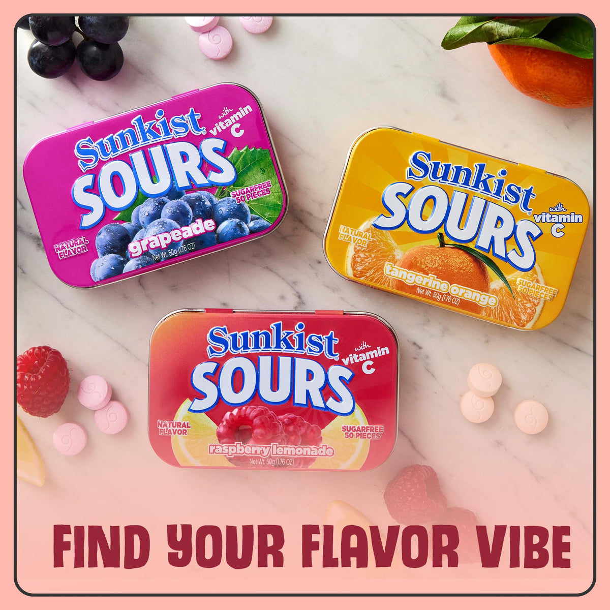 Big Sky Sunkist Sours Raspberry Lemonade candy close-up; vibrant color, tangy aroma.