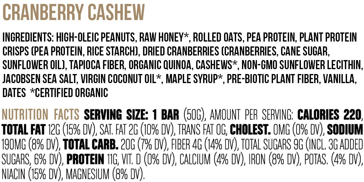 On-the-go Big Spoon Roasters Cranberry Cashew Nut Butter Bars ideal for quick, plant-based snacks.