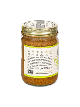 Big Spoon Roasters pistachio-crunch almond butter chunks for a rustic spread.