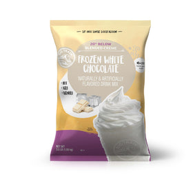 Big Train 20 Below Frozen White Chocolate Frappe Mix ready for a café-style frozen treat at home.
