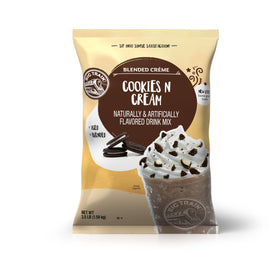 Big Train Cookies N Creme blended ice coffee mix package front, ready to mix into creamy beverages